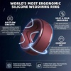 image:imageEgnaro Mens Silicone Rings Inner Arc Ergonomic Breathable DesignSETA1Silver Ink Green Twilight Blue Black Maroon Black Purple Black
