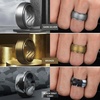 image:imageEgnaro Mens Silicone Rings Inner Arc Ergonomic Breathable DesignSETA2Black Dark Silver Black Gray Bronze Coffee Brown Black Gray Camo Midnight Blue