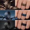 image:imageEgnaro Mens Silicone Rings Inner Arc Ergonomic Breathable DesignSETA2Black Dark Silver Black Gray Bronze Coffee Brown Black Gray Camo Midnight Blue