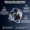 image:imageEgnaro Mens Silicone Rings Inner Arc Ergonomic Breathable DesignSETA2Black Dark Silver Black Gray Bronze Coffee Brown Black Gray Camo Midnight Blue