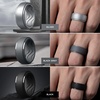 image:imageEgnaro Mens Silicone Rings Inner Arc Ergonomic Breathable DesignSETA3Black Black Gray Dark Silver Black Gray Camo Silver Metallic Platinum Light Gray