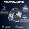 image:imageEgnaro Mens Silicone Rings Inner Arc Ergonomic Breathable DesignSETA3Black Black Gray Dark Silver Black Gray Camo Silver Metallic Platinum Light Gray