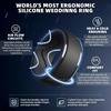 image:imageEgnaro Mens Silicone Rings Inner Arc Ergonomic Breathable DesignSETA4Black