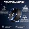 image:imageEgnaro Mens Silicone Rings Inner Arc Ergonomic Breathable DesignSETA5Black Black Black Black