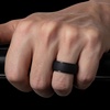 image:imageEgnaro Mens Silicone Rings Inner Arc Ergonomic Breathable DesignSETA5Black Black Black Black