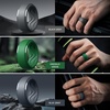 image:imageEgnaro Mens Silicone Rings Inner Arc Ergonomic Breathable DesignSETA6Light Gray Black Gray Metallic Burgundy Emerald Green Sea Blue Blue Gray Black