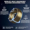 image:imageEgnaro Mens Silicone Rings Inner Arc Ergonomic Breathable DesignSETA7Silver Bronze Dark Silver Black