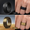 image:imageEgnaro Mens Silicone Rings Inner Arc Ergonomic Breathable DesignSETA7Silver Bronze Dark Silver Black