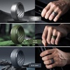 image:imageEgnaro Mens Silicone Rings Inner Arc Ergonomic Breathable DesignSETB3Light Gray Bronze Twilight Blue Olive Green Blue Gray Dark silver Black