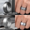 image:imageEgnaro Mens Silicone Rings Inner Arc Ergonomic Breathable DesignSETCSilver Dark Silver Black Gray Camo Black