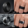 image:imageEgnaro Mens Silicone Rings Inner Arc Ergonomic Breathable DesignSETCSilver Dark Silver Black Gray Camo Black