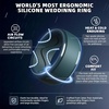 image:imageEgnaro Mens Silicone Rings Inner Arc Ergonomic Breathable DesignSETDDeep Blue Dark Blue Dark Silver Black