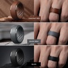 image:imageEgnaro Mens Silicone Rings Inner Arc Ergonomic Breathable DesignSETGLight Gray Pine Green Sea Blue Black Gray Chestnut Red Black Purple Black