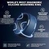 image:imageEgnaro Mens Silicone Rings Inner Arc Ergonomic Breathable DesignSETGLight Gray Pine Green Sea Blue Black Gray Chestnut Red Black Purple Black