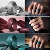 image:imageEgnaro Mens Silicone Rings Inner Arc Ergonomic Breathable DesignSETHLight Gray Maroon Emerald Green deep blue Dark Brown Black Gray Black