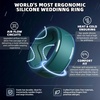 image:imageEgnaro Mens Silicone Rings Inner Arc Ergonomic Breathable DesignSETHLight Gray Maroon Emerald Green deep blue Dark Brown Black Gray Black