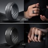 image:imageEgnaro Mens Silicone Rings Inner Arc Ergonomic Breathable DesignSETILight Gray Black GrayBlack Camo Metallic Platinum Black