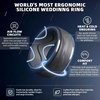 image:imageEgnaro Mens Silicone Rings Inner Arc Ergonomic Breathable DesignSETILight Gray Black GrayBlack Camo Metallic Platinum Black