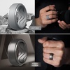 image:imageEgnaro Mens Silicone Rings Inner Arc Ergonomic Breathable DesignSETILight Gray Black GrayBlack Camo Metallic Platinum Black