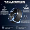 image:imageEgnaro Mens Silicone Rings Inner Arc Ergonomic Breathable DesignSETKBlack Black Black Black Black Black Black