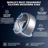 image:imageEgnaro Mens Silicone Rings Inner Arc Ergonomic Breathable DesignSETMBlack Silver