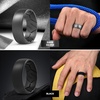 image:imageEgnaro Mens Silicone Rings Patterned SGrooves Rubber BandsSETA2Silver Gold Dark Silver Black
