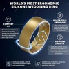 image:imageEgnaro Mens Silicone Rings Patterned SGrooves Rubber BandsSETA2Silver Gold Dark Silver Black