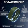 image:imageEgnaro Mens Silicone Rings Patterned SGrooves Rubber BandsSETA3Twilight Blue Dark Foliage Green Black Gray Black