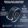 image:imageEgnaro Mens Silicone Rings Patterned SGrooves Rubber BandsSETA4Black