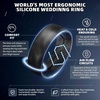 image:imageEgnaro Mens Silicone Rings Patterned SGrooves Rubber BandsSETA5Light Gray Black GrayBlack Camo Dark Silver Black
