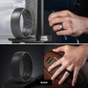 image:imageEgnaro Mens Silicone Rings Patterned SGrooves Rubber BandsSETA5Light Gray Black GrayBlack Camo Dark Silver Black