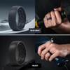 image:imageEgnaro Mens Silicone Rings Patterned SGrooves Rubber BandsSETA6Arctic Ice Dark Gray Blue Gray Black