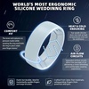 image:imageEgnaro Mens Silicone Rings Patterned SGrooves Rubber BandsSETA6Arctic Ice Dark Gray Blue Gray Black
