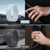 image:imageEgnaro Mens Silicone Rings Patterned SGrooves Rubber BandsSETA6Arctic Ice Dark Gray Blue Gray Black