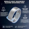 image:imageEgnaro Mens Silicone Rings Patterned SGrooves Rubber BandsSETA7Silver Light Gray Dark Gray Black