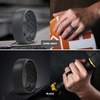 image:imageEgnaro Mens Silicone Rings Patterned SGrooves Rubber BandsSETA7Silver Light Gray Dark Gray Black