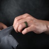 image:imageEgnaro Mens Silicone Rings Patterned SGrooves Rubber BandsSETB1Olive Green Olive Green Olive Green Olive Green