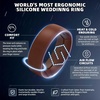 image:imageEgnaro Mens Silicone Rings Patterned SGrooves Rubber BandsSETB2Dark Silver Tan Greyish Brown Blue Gray