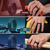 image:imageEgnaro Mens Silicone Rings Patterned SGrooves Rubber BandsSETB3White Black Gray Maroon Deep Blue Dark Blue Black Black