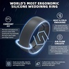 image:imageEgnaro Mens Silicone Rings Patterned SGrooves Rubber BandsSETB5Dark Gray