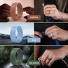 image:imageEgnaro Mens Silicone Rings Patterned SGrooves Rubber BandsSETB6Light Gray Blue Pumpkin Ink Green Blue Gray Black Gray Black