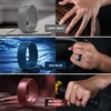 image:imageEgnaro Mens Silicone Rings Patterned SGrooves Rubber BandsSETB9Light Gray Black Gray Metallic Burgundy Emerald Green Sea Blue Blue Gray Black