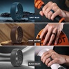 image:imageEgnaro Mens Silicone Rings Patterned SGrooves Rubber BandsSETC1White Greige Navy blue Olive Green Dark Brown Black Gray Black