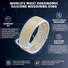 image:imageEgnaro Mens Silicone Rings Patterned SGrooves Rubber BandsSETC1White Greige Navy blue Olive Green Dark Brown Black Gray Black