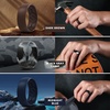 image:imageEgnaro Mens Silicone Rings Patterned SGrooves Rubber BandsSETC2Black Dark Silver Black Gray Bronze Dark Brown Black Gray Camo Midnight Blue