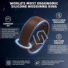 image:imageEgnaro Mens Silicone Rings Patterned SGrooves Rubber BandsSETC2Black Dark Silver Black Gray Bronze Dark Brown Black Gray Camo Midnight Blue