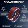 image:imageEgnaro Mens Silicone Rings Patterned SGrooves Rubber BandsSETC4Light Gray Red Tan Black Gray Black