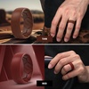 image:imageEgnaro Mens Silicone Rings Patterned SGrooves Rubber BandsSETC4Light Gray Red Tan Black Gray Black