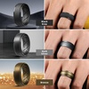 image:imageEgnaro Mens Silicone Wedding Rings 10mm Wide 25mm Thick Rubber Band PackSETBBlack Black Gray Black Camo Light Gray  Dark silver Bronze Light Brown
