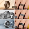 image:imageEgnaro Mens Silicone Wedding Rings 10mm Wide 25mm Thick Rubber Band PackSETBBlack Black Gray Black Camo Light Gray  Dark silver Bronze Light Brown